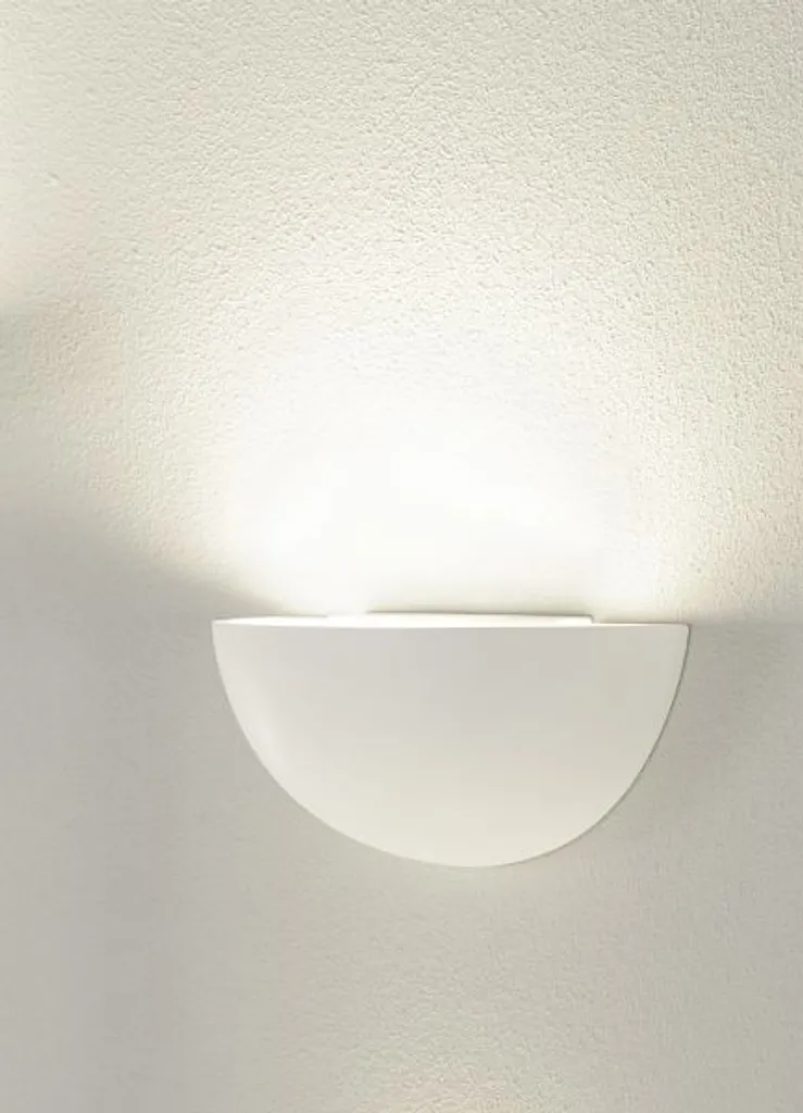 Applique Plâtre Blanc GL 101 E14 Peignable Style Moderne Demi-Rond - 16