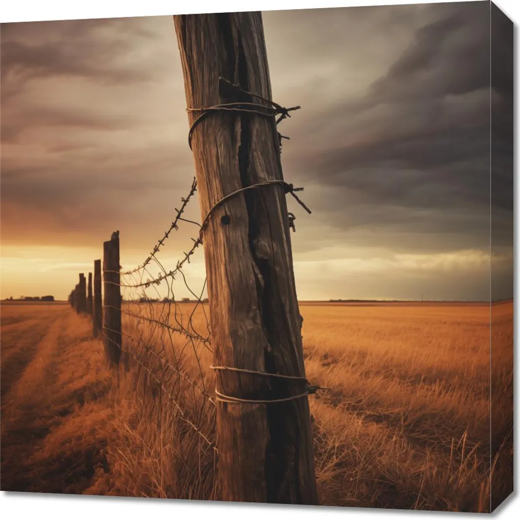 Quadro Tela 60x60 Tramonto al Confine - Stampa Alta Definizione