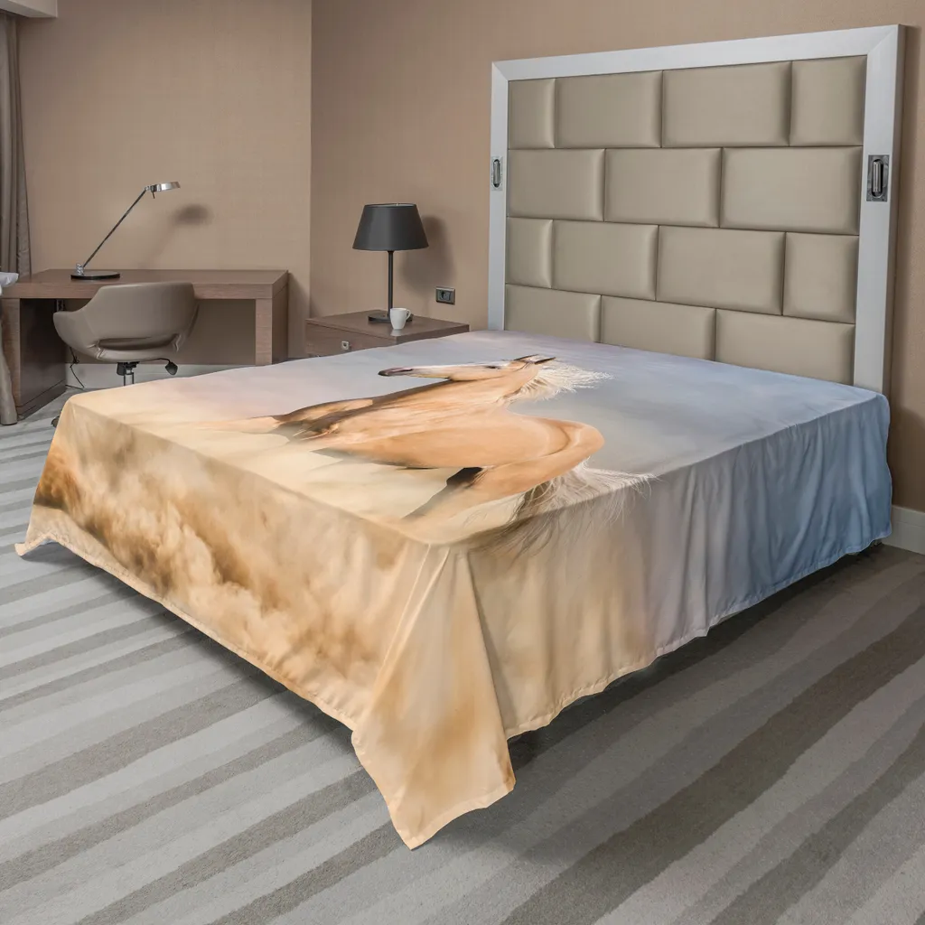 Lenzuolo Arredo Cavallo Palomino 275x260 cm | Design Onirico Viola - 1