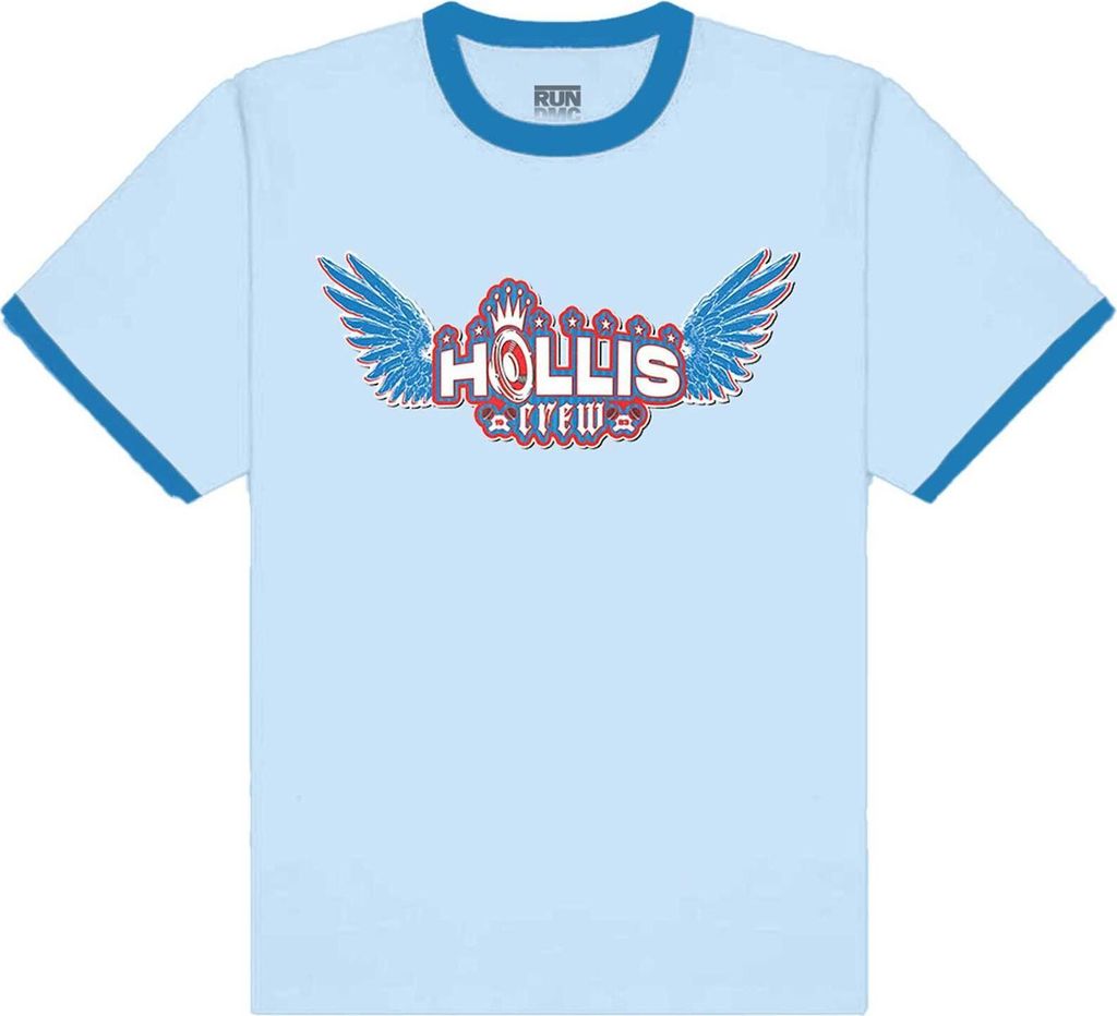 Run DMC - "Hollis Crew" T-Shirt für Herren/Damen Uni RO4297 (XL) (Himmelblau/Königsblau)