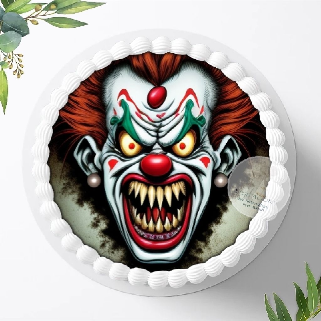 Für die Geburtstags Torte ein Tortenaufleger, Zuckerbild mit dem Motiv: Halloween , Essbares Foto für Torten, Fondant, Ø 20cm, 1185z
