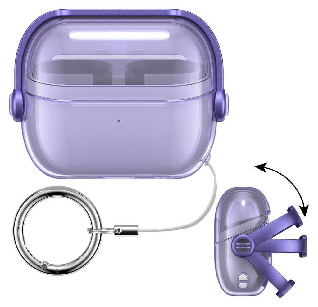 kwmobile transparentes Kopfhörer Case kompatibel mit Samsung Galaxy Buds 3 / Galaxy Buds 3 Pro Hülle - Headphones TPU Cover mit Sicherheitsversch...