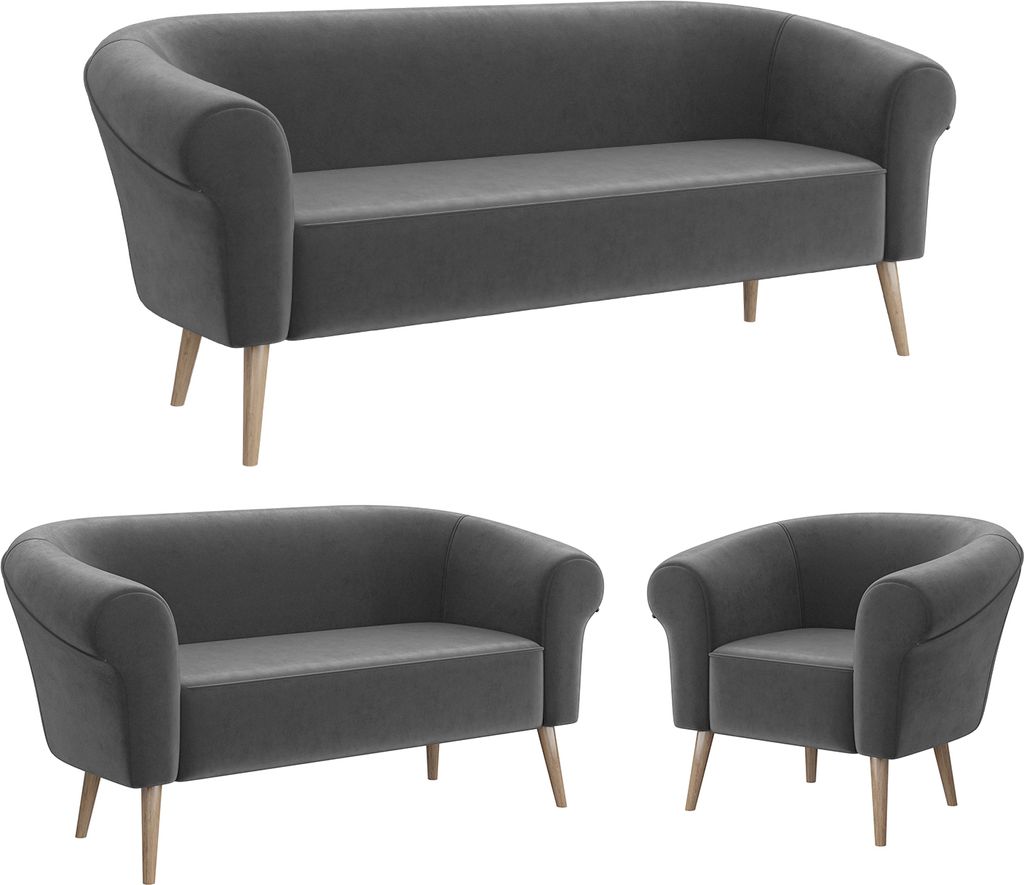 MEBLINI Mini Sofa Set 3-2-1 für Wohnzimmer - Mini Lounge für sechs Personen - Küchensofa - Sofa Klein - Sitzgarnitur - Polstergarnitur - Sofagar...