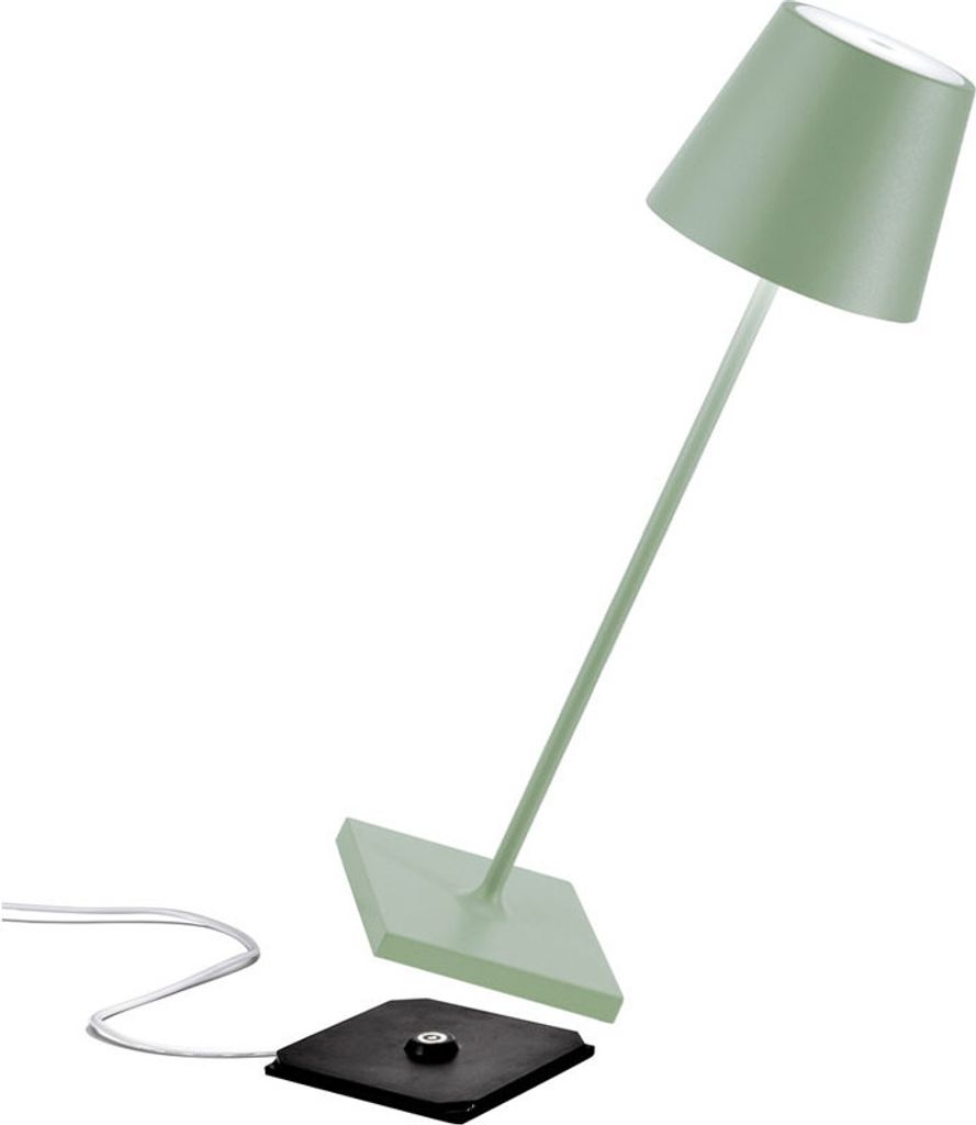 Zafferano Lampe Poldina Pro Tischlampe 2,2 W Sage Green Produktbild 