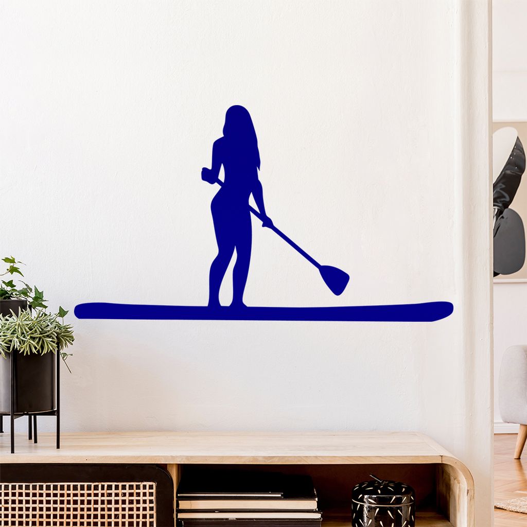 Stand Up Paddling Figur Wandtattoo Wandaufkleber Wall Sticker - Dekoration, Küche, Wohnzimmer, Schlafzimmer, Badezimmer