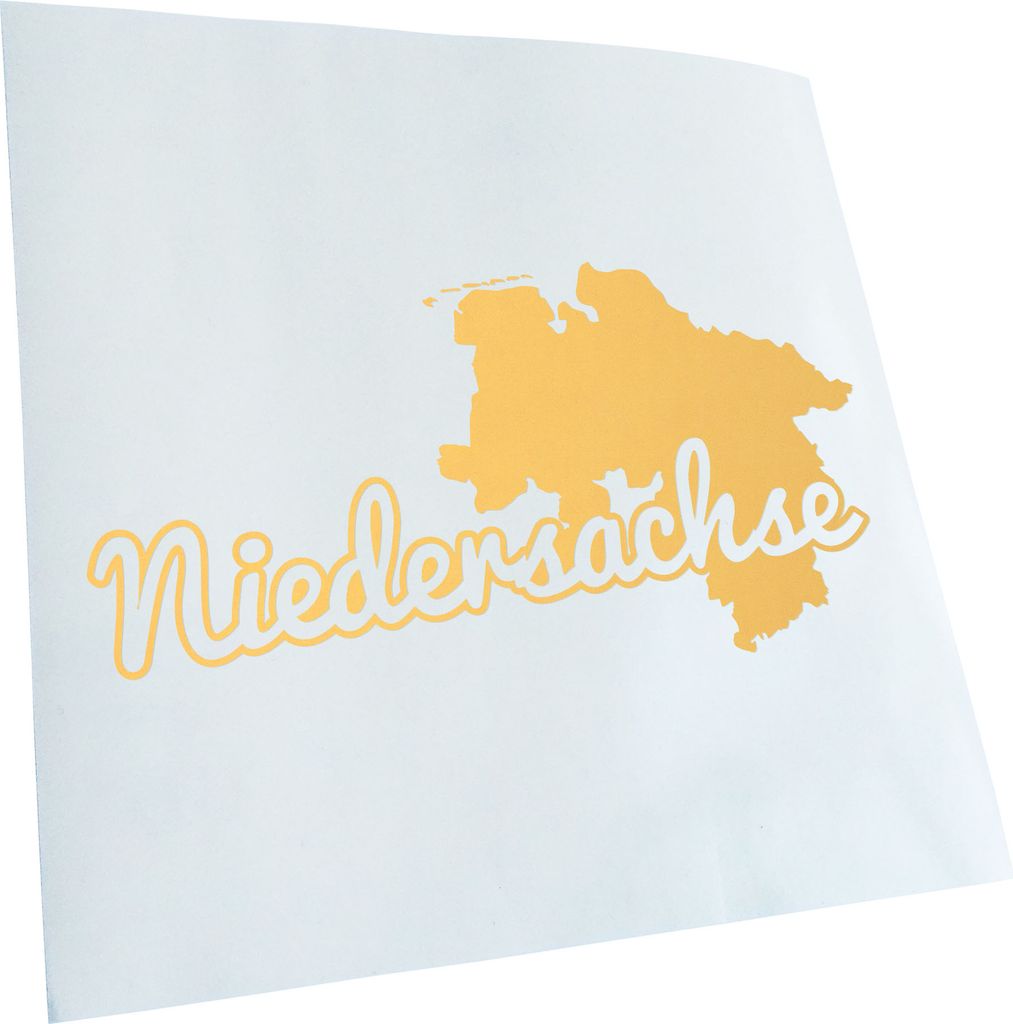Kiwistar - Autoaufkleber - Niedersachse Herkunft - Gelb - 20x10cm - Aufkleber für Auto, Laptop, Fahrrad, LKW, Motorrad mehrfarbig JDM Decal Racing