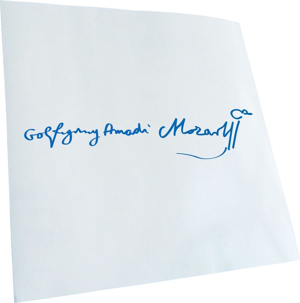 Kiwistar - Autoaufkleber - Wolfgang Amadeus Mozart - Blau - 50x11cm - Aufkleber für Auto, Laptop, Fahrrad, LKW, Motorrad mehrfarbig JDM Decal Racing