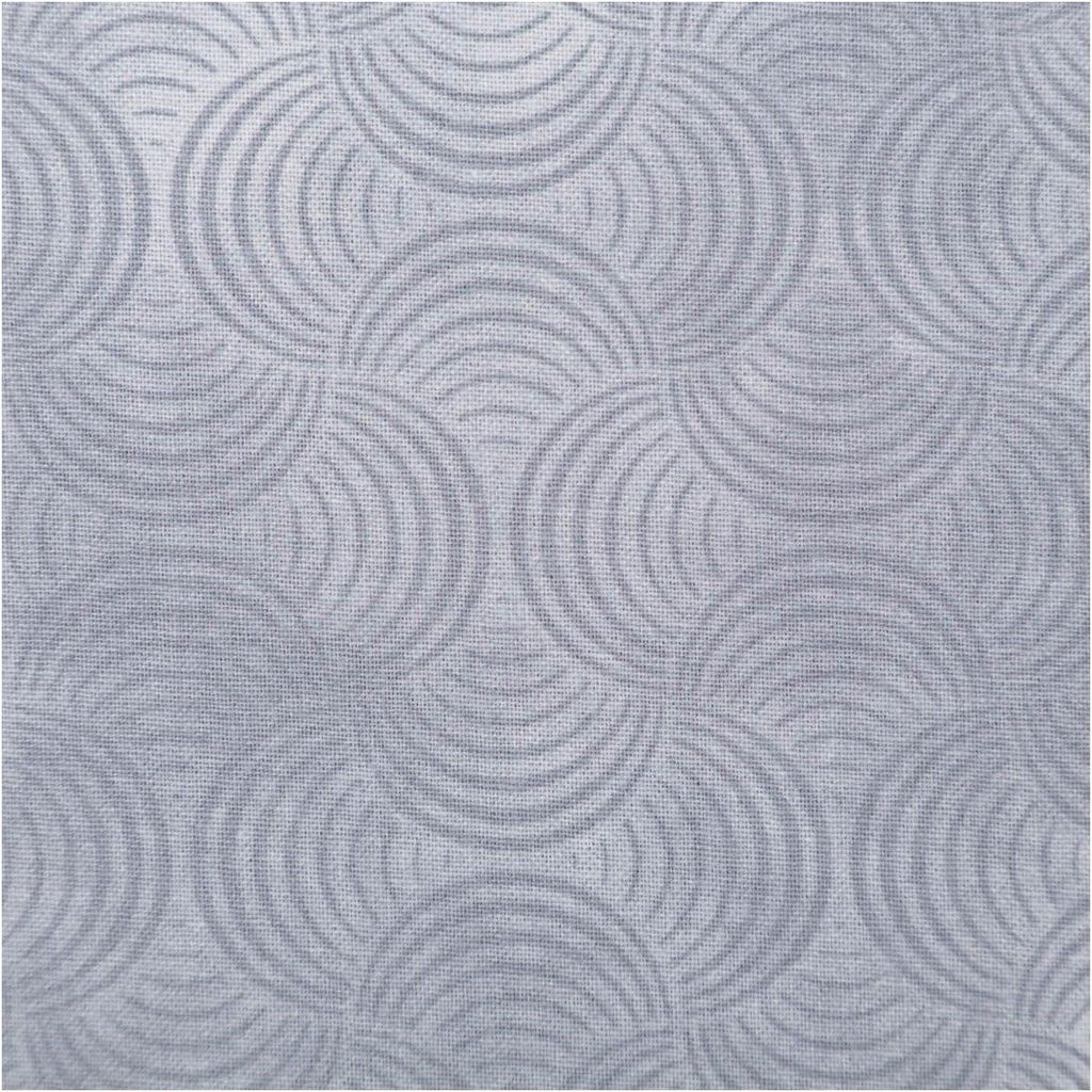 Baumwollstoff Popeline Meterware Vintage Washed Bogen Hellgrau 140 cm breit – feine Baumwolle für Kleidung, Kissen, Taschen und Deko