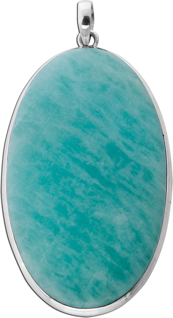 Amazonit Anhänger Silber 925 hellblauer Edelstein 95ct