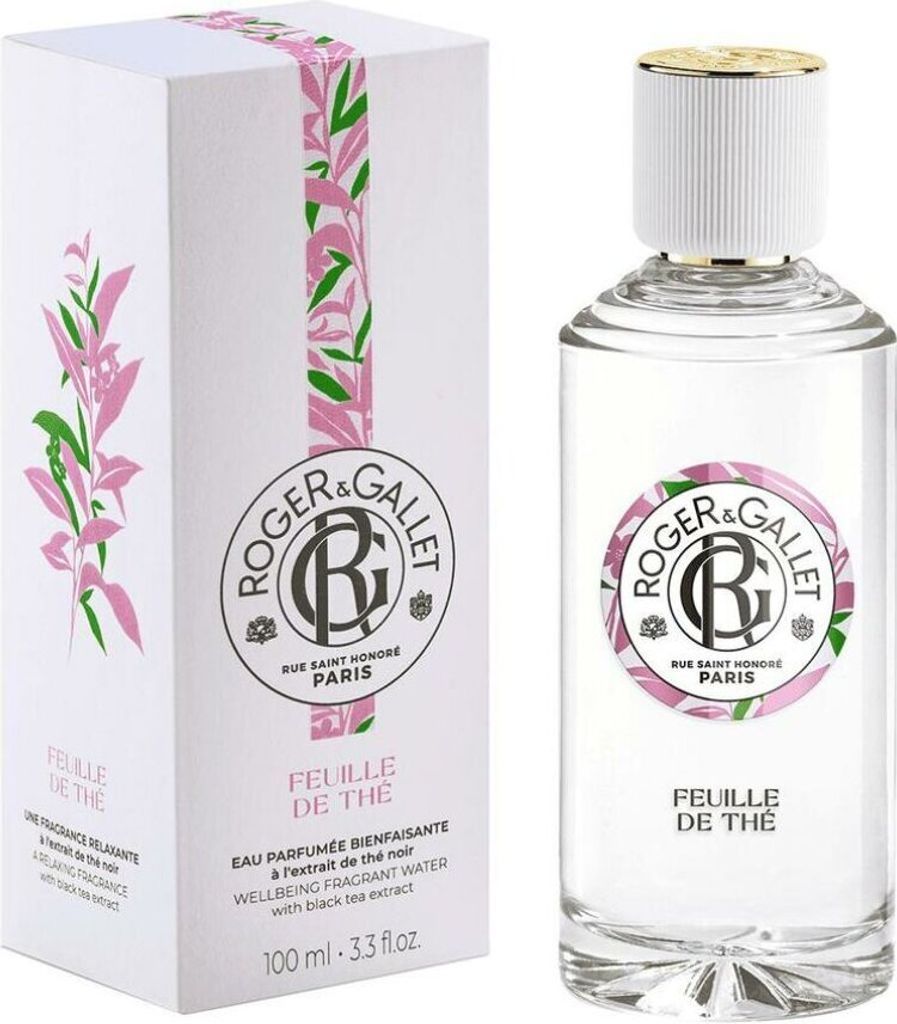 A product shot of a perfume bottle and its packaging.