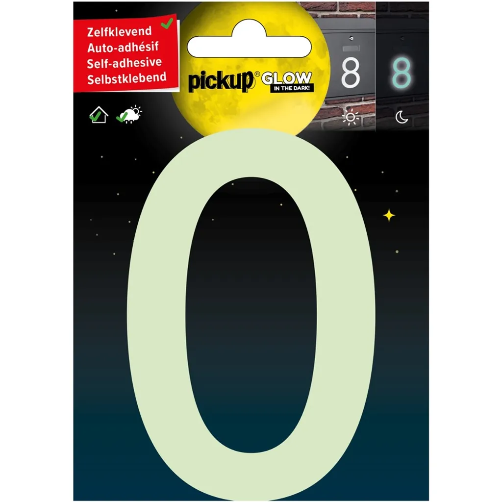 Pickup Numero Civico Fosforescente 0 10 cm | Segnaletica Alta Visibilità