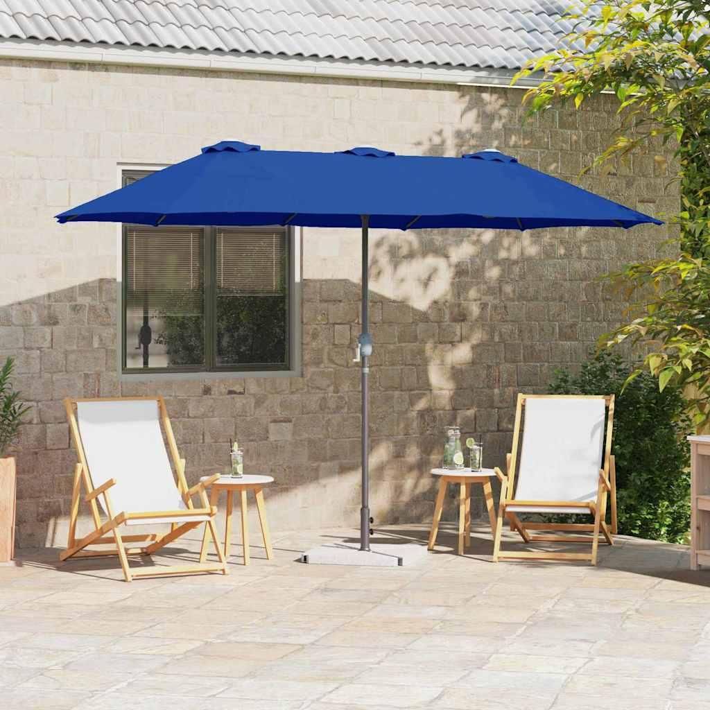 2025 cloris Gartenparasol Blau 370 x 197 x 239 cm Pulverbeschichteter Stahl - Sonnenschirme Sale6011551 1parcel