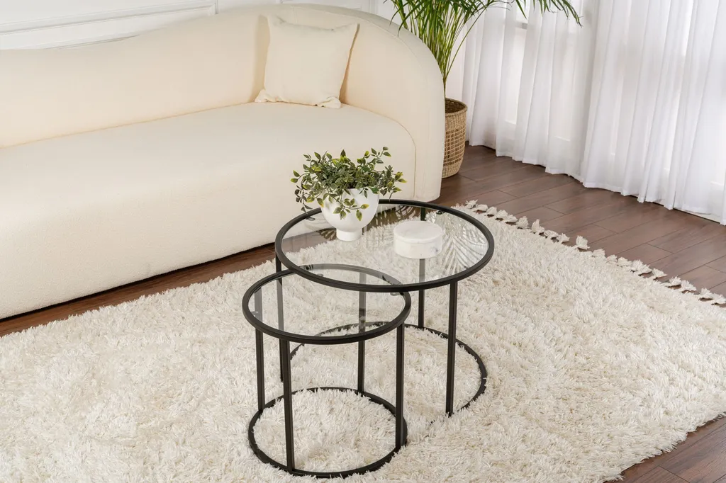 Tables Basses de Salon Noires Aurum pour Aménager un Coin Détente