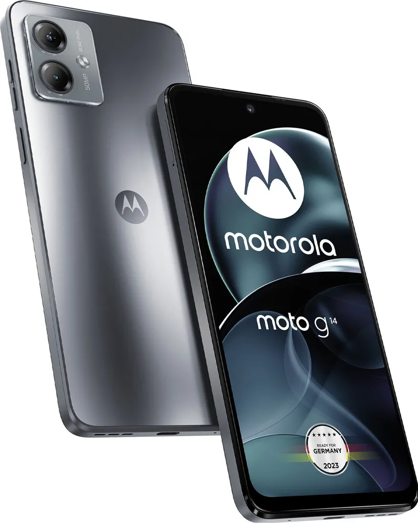 Motorola Moto G14 Gris 128GB : Smartphone 6.5" avec Son Dolby Atmos et 4Go