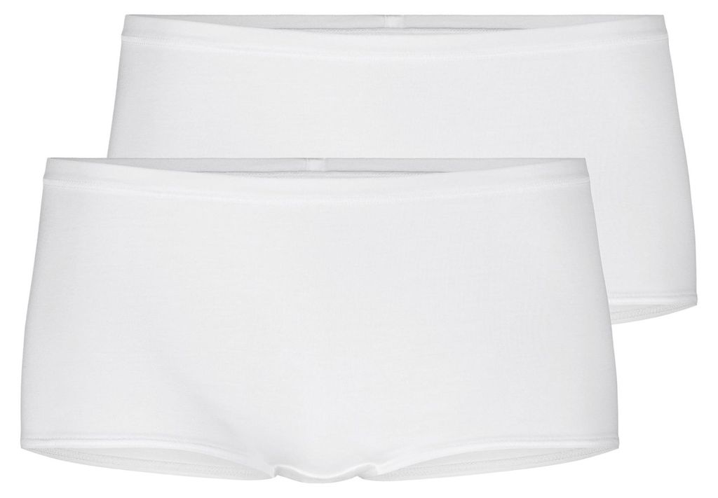CALIDA Damen Panty-Slip 2er Pack - Natural Comfort, Regular Cut, einfarbig Weiß L (48/50)