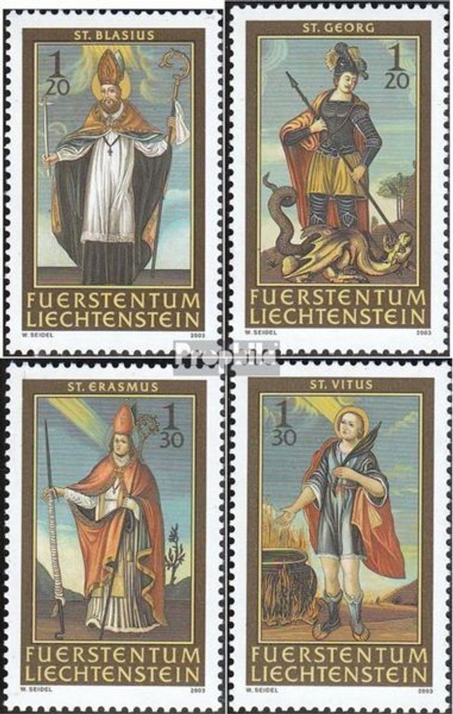 Briefmarken Liechtenstein 2003 Mi 1326-1329 (kompl.Ausg.) gestempelt Nothelfer