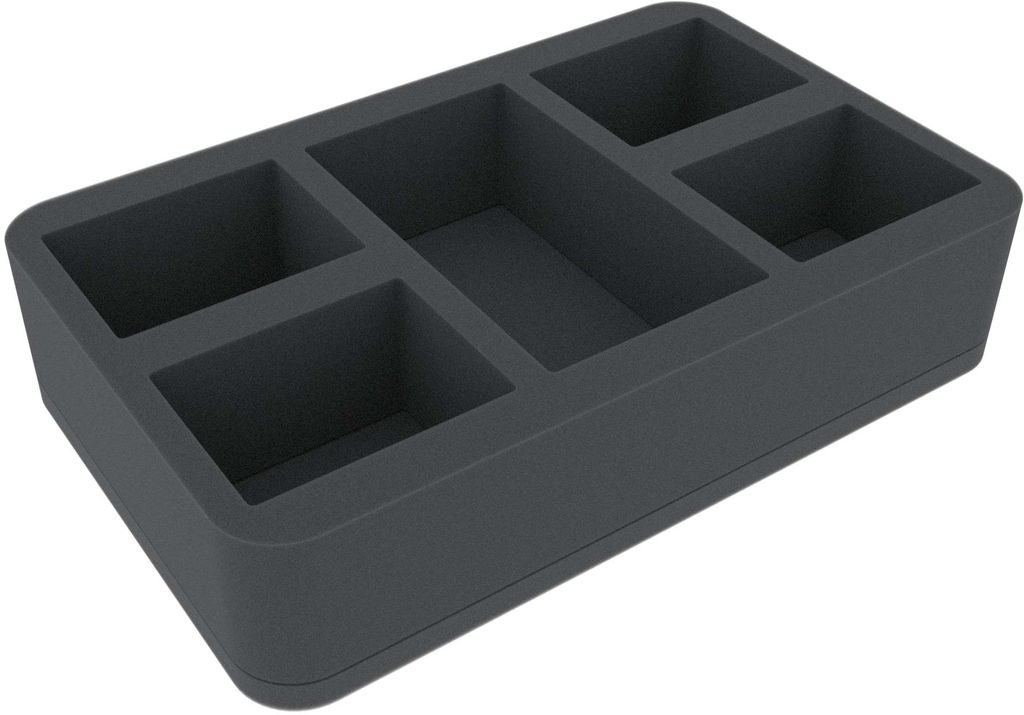 Schaumstoffeinlage für Battlefleet Gothic – 5 Fächer, feinporig, chlorfrei