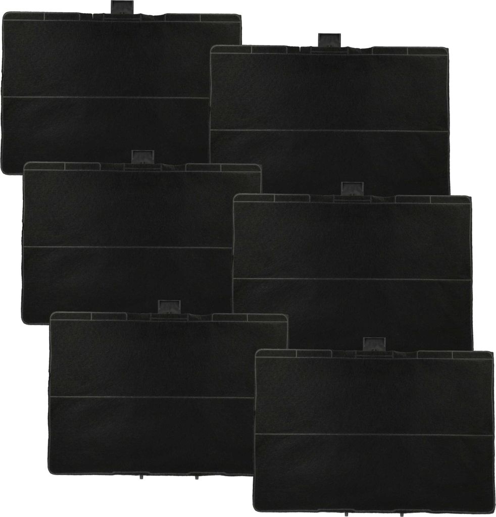 vhbw 6x Aktivkohlefilter kompatibel mit Siemens LC97BB520/03, LC97BB542, LC97BC520/01, LC97BB532/03 Dunstabzugshaube - 31,5 x 21,5 x 2,3 cm