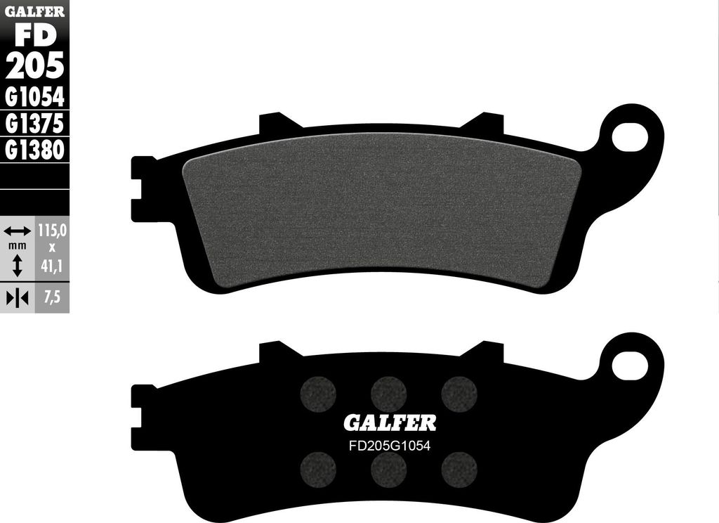 Galfer Bremsbeläge FD205 Bremsbelag FD205 G1054 Bio-Standard