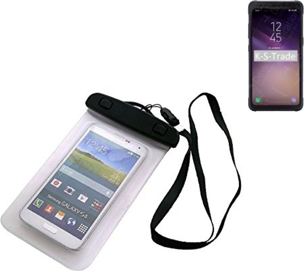 K-S-Trade Schutz Hülle Handy Hülle Kompatibel mit Samsung Galaxy S9 Active Beach Bag wasserdicht 16cm x 10cm Schutzhülle Staub Sand Flachwasser