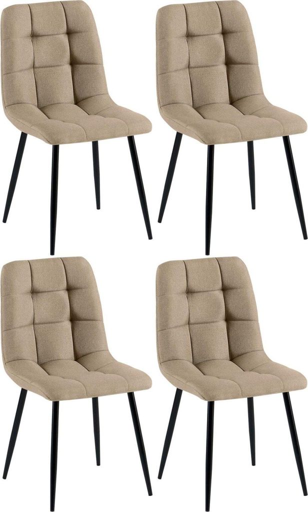 Set aus vier Esszimmerstühlen – Küchenstühle – Hoher Sitzkomfort, attraktives Design