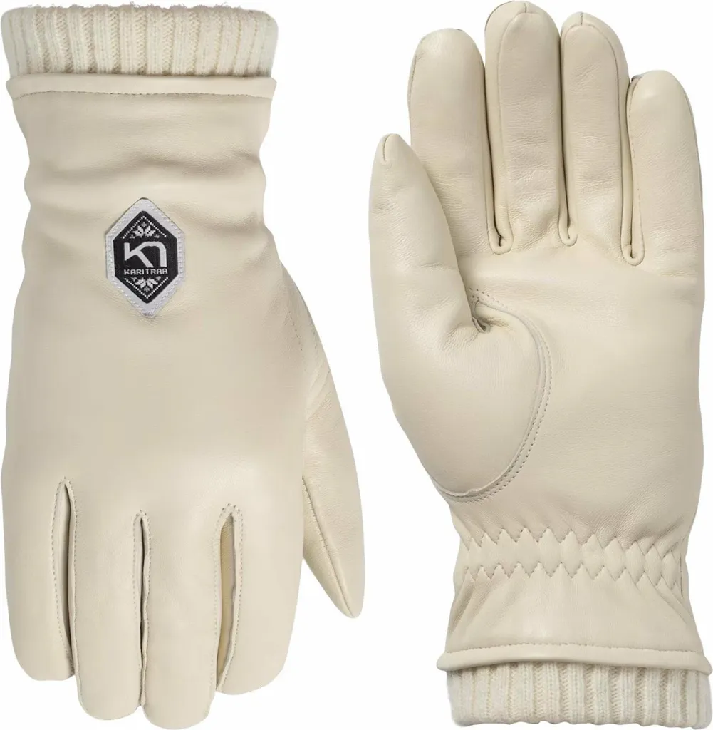 Gants de ville pour femme Kari Traa Himle gants à doigts en cuir noir