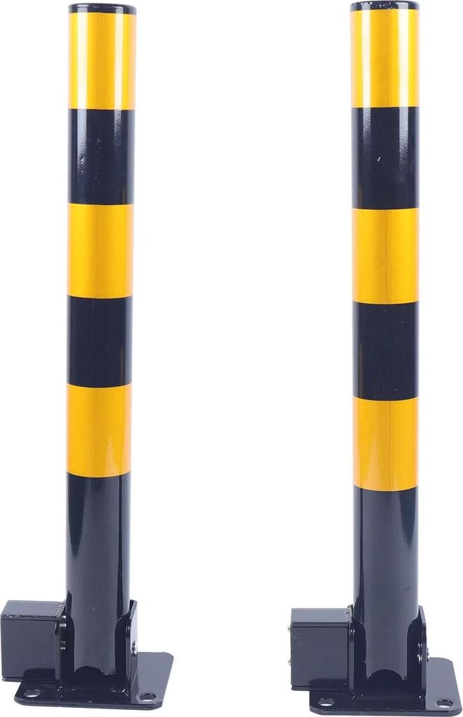 Parkplatzsperre - Klappbarer Absperrpfosten - Abschließbar - Höhe 60 cm - 6 kg - Orange