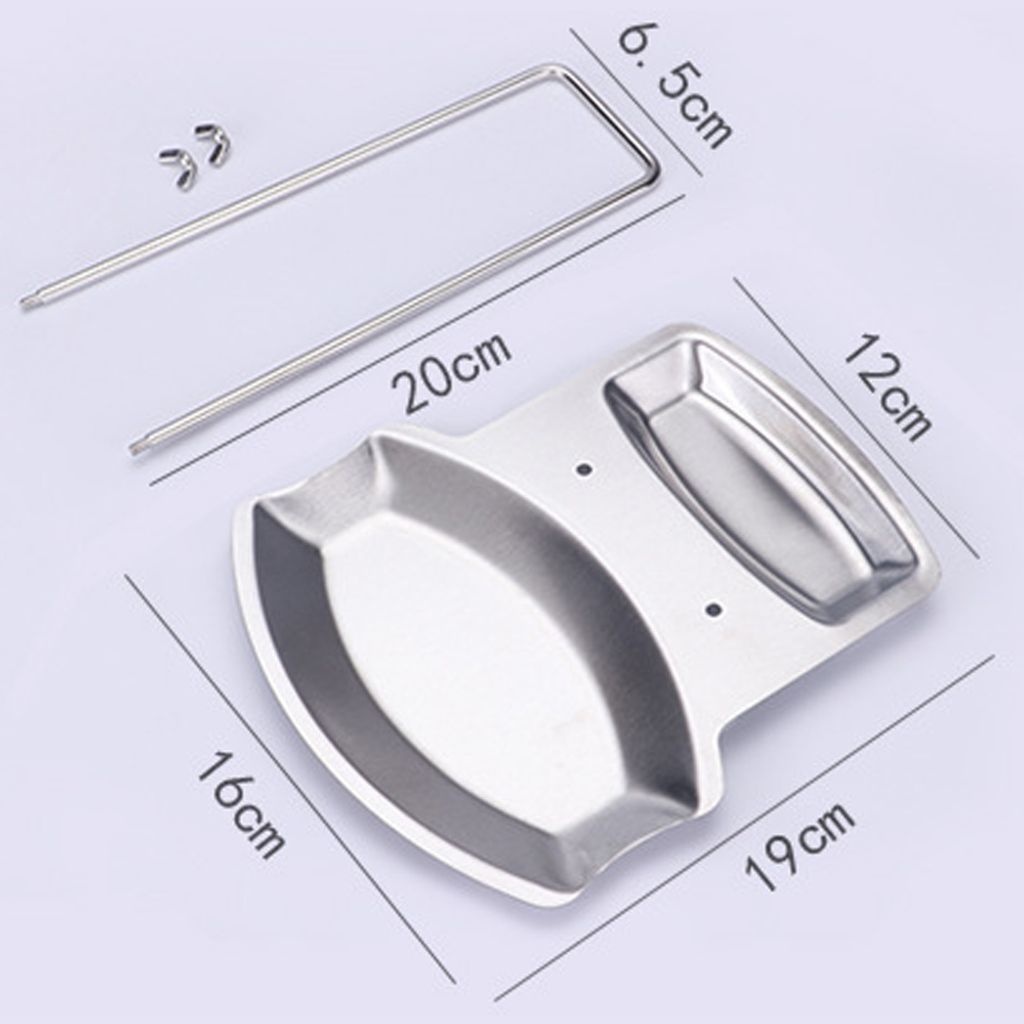 2-in-1 Topfdeckelhalter & Löffelablage - Edelstahl Organizer Für Herdplatte