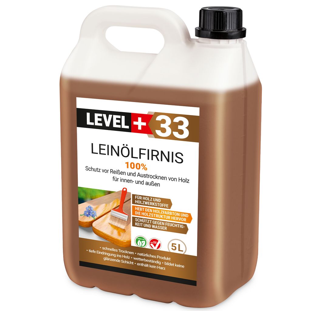 Ľanový olej 100% 5L Čistý ľanový olej Level+33 Obrázok produktu