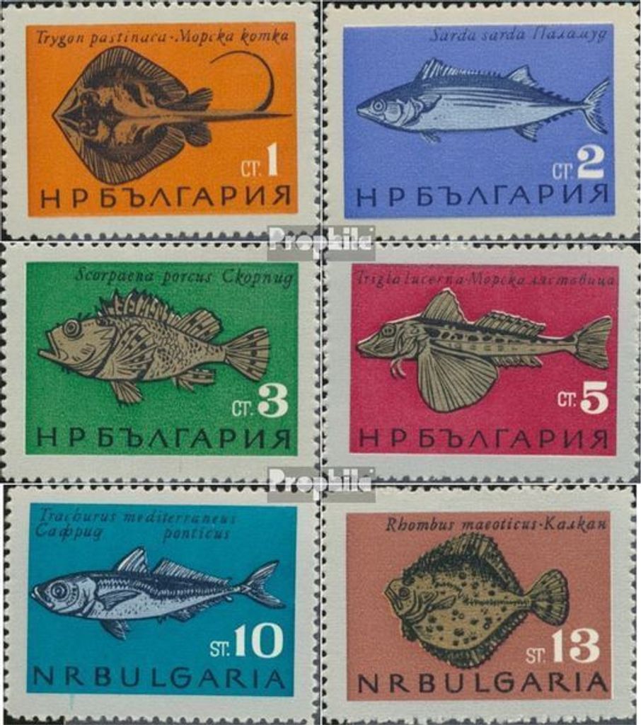 Briefmarken Bulgarien 1965 Mi 1542-1547 (kompl.Ausg.) FDC Fische