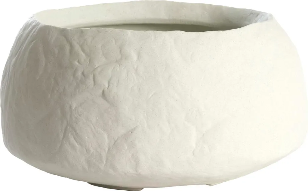 Vase TINGRI crème pour grandes compositions florales - Déco pierre 39cm