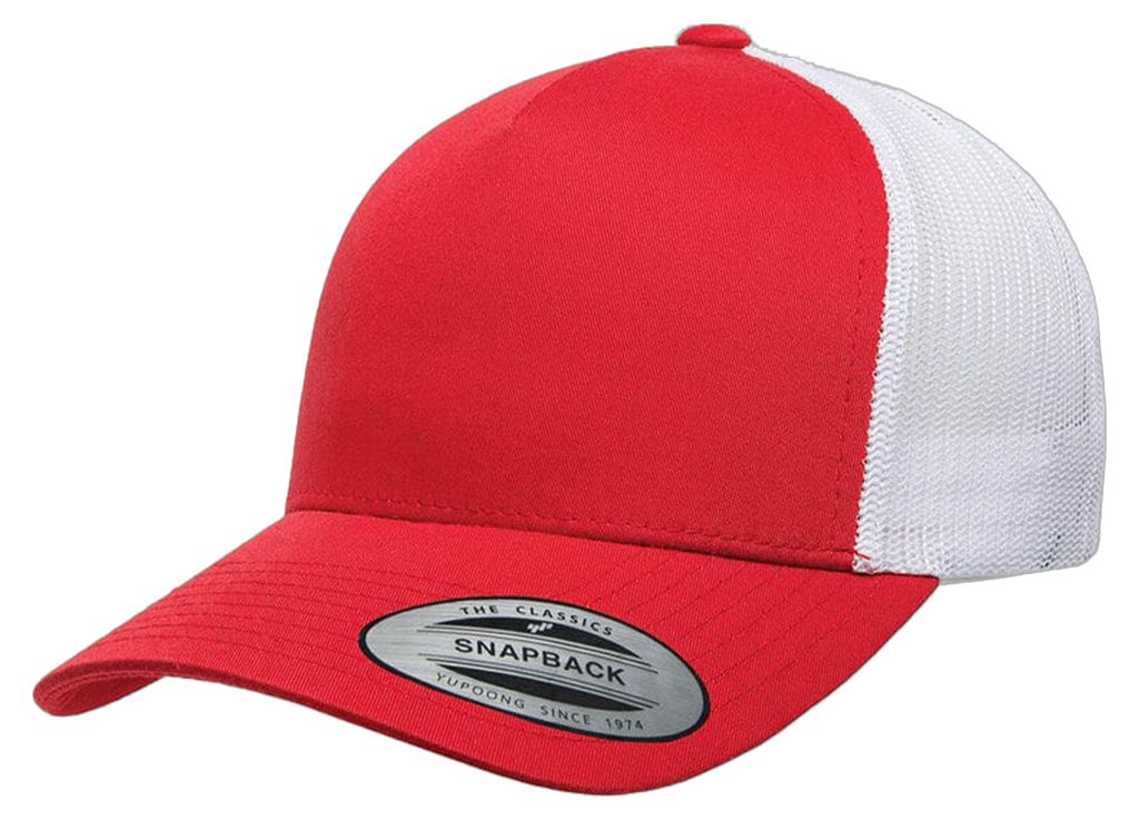 Flexfit - "Retro" Trucker Cap Zweifarbig TN1375 (Einheitsgröße) (Rot/Weiß)