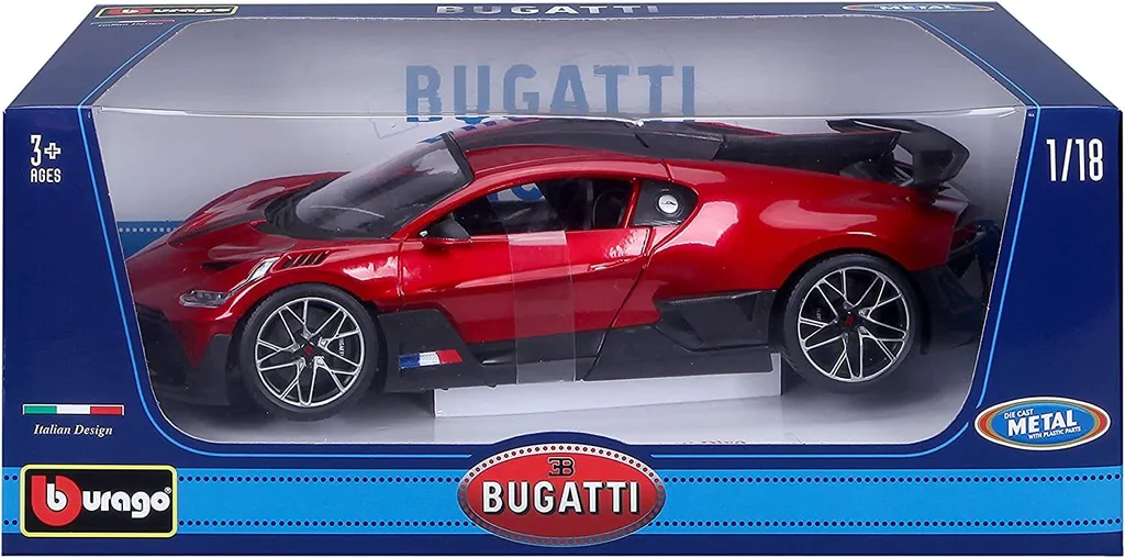 Bugatti Divo 1:18 Bburago Rouge - Cadeau Idéal pour Collectionneur Auto