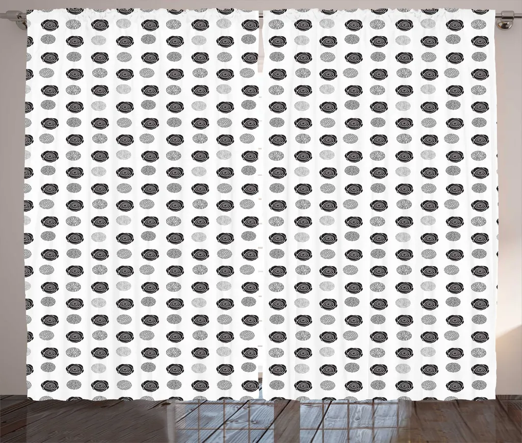 Rideau large 280x225 cm anti-regards motif fleurs pour fenêtre de chambre