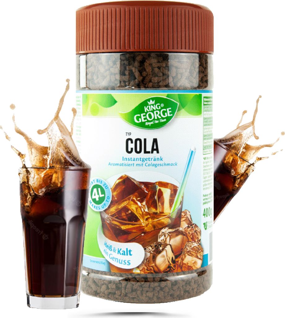 KING GEORGE Cola 400g Instantgetränk Ergibt ca. 4L pro Dose Produktbild 
