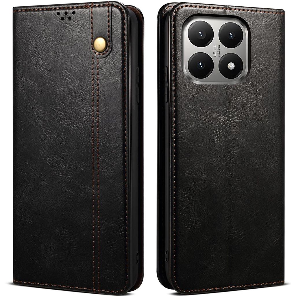 Hülle für Xiaomi 15T, Leder Flip Brieftasche Schutzhülle mit Standfunktion Schwarz