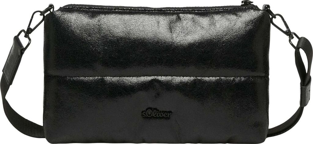 s.Oliver Schultertasche Umhängetasche Crossover Bag Grey / Black schwarz