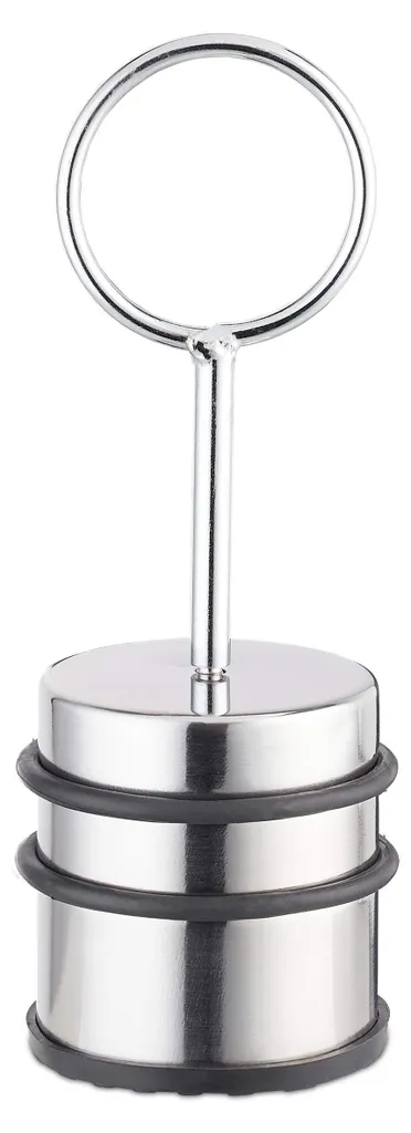 Amortisseur de porte lourd en inox avec anneau de protection en gomme