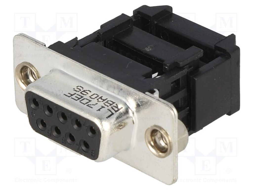 1x D-Sub M3 weiblich PIN: 9 250V 5A für Flachkabel 1,27mm L17DEFRBA09S D-Sub-Stecke