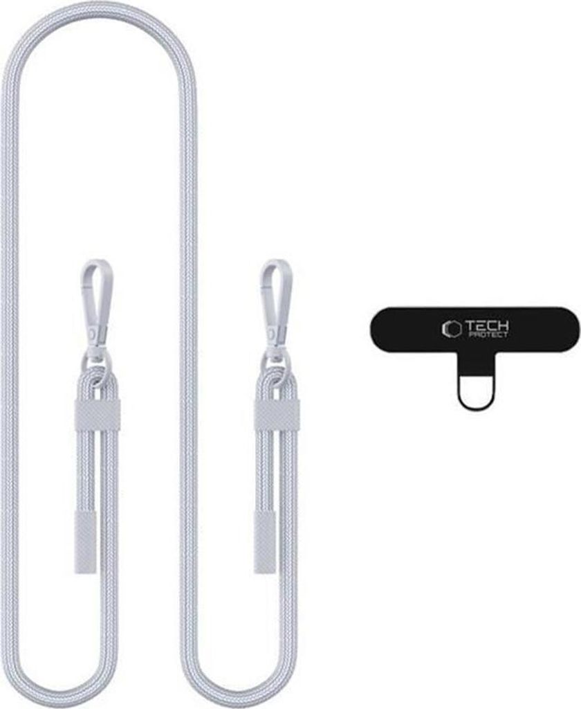 Handy-Lanyard für das Handgelenk / den Arm, Tech-Protect C5SE Rope Crossbody Strap, Grau