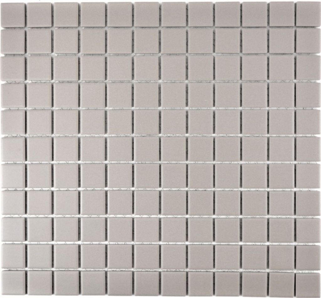 Mosaikfliese Keramik HELLGRAU SEIFENGRAU WAND BODEN unglasiert MOS18-0204-R10