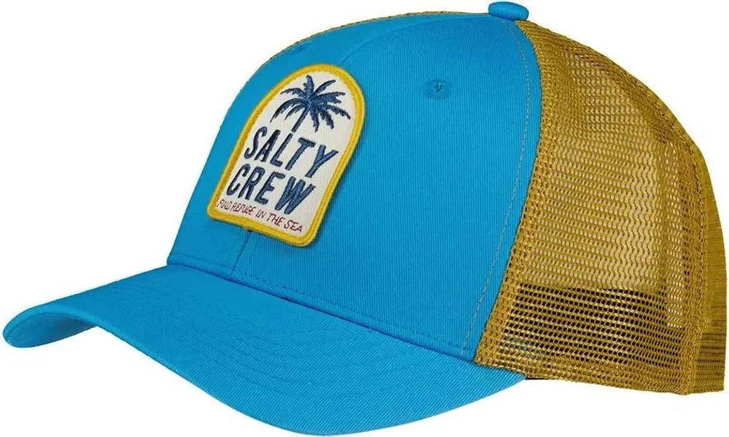 Salty Crew Resort Casquette Bleue Trucker Ajustable avec Logo Brodé Mer