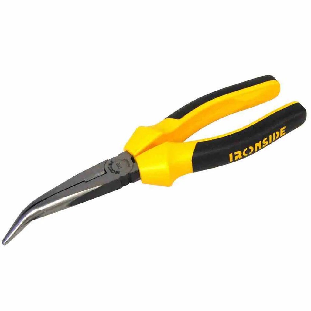 Pince de précision coudée 200mm Ironside avec manche bi-composant 121-375