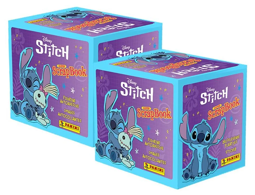Album de stickers Disney Stitch 2025 - Pack de 2 présentoirs 72 pochettes
