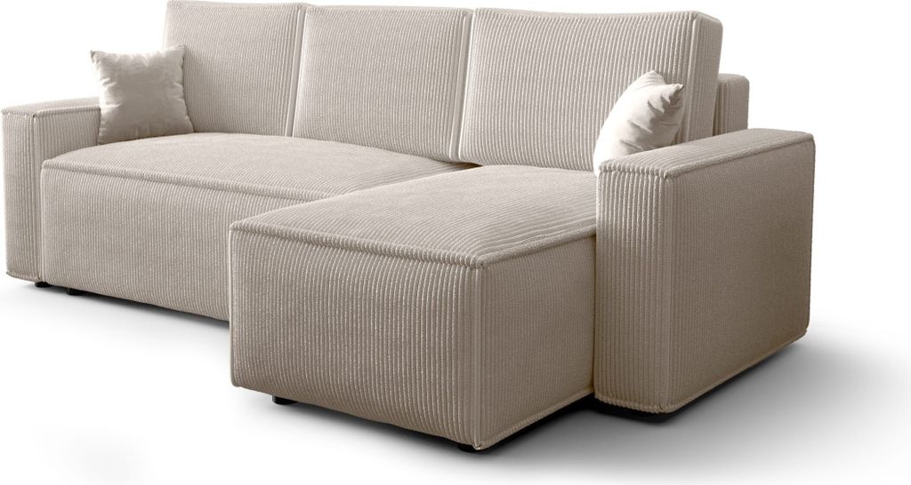 FEDVE Ecksofa Eldon L Form Sofa Schlaffunktion Bettkästen Produktbild 