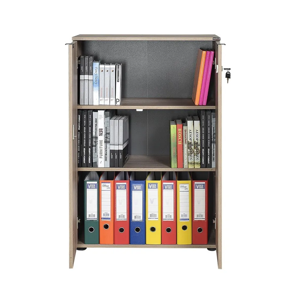 Bibliothèque Noyer Clair 109 cm : Solution Rangement Gain de Place - 4