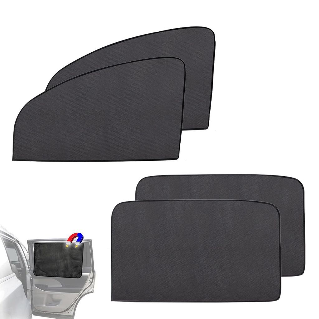 4er-Set Auto-Sonnenblenden, magnetisch, Seitenfenster, UV-Schutz, Auto-Fensterabdeckung, verdunkelnd