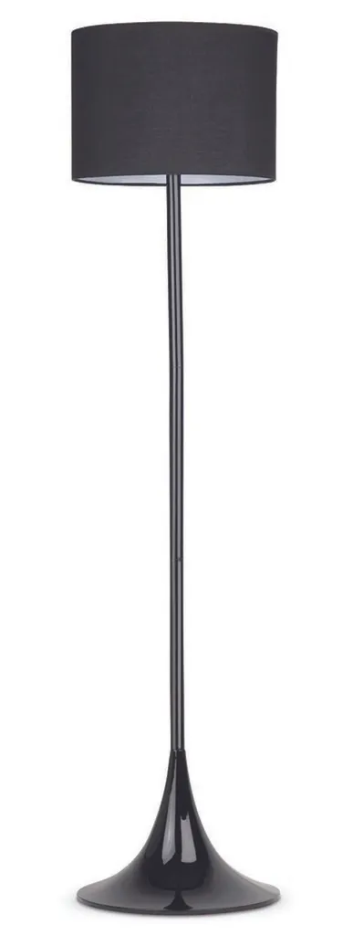 Lampadaire noir pour coin lecture confortable avec éclairage doux et tamisé