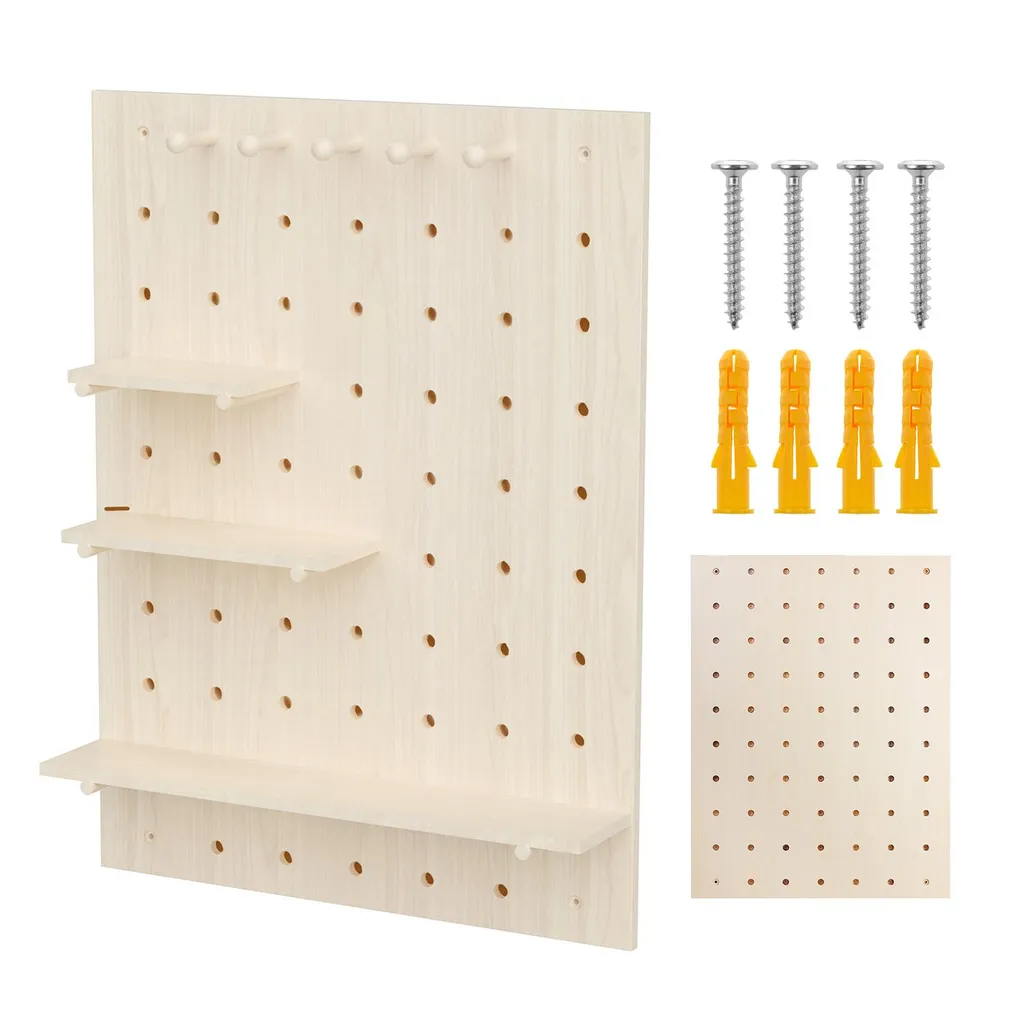 Maclean MC-131 WD Rangement Planches en Bois Clair - 20kg Max 60x80cm