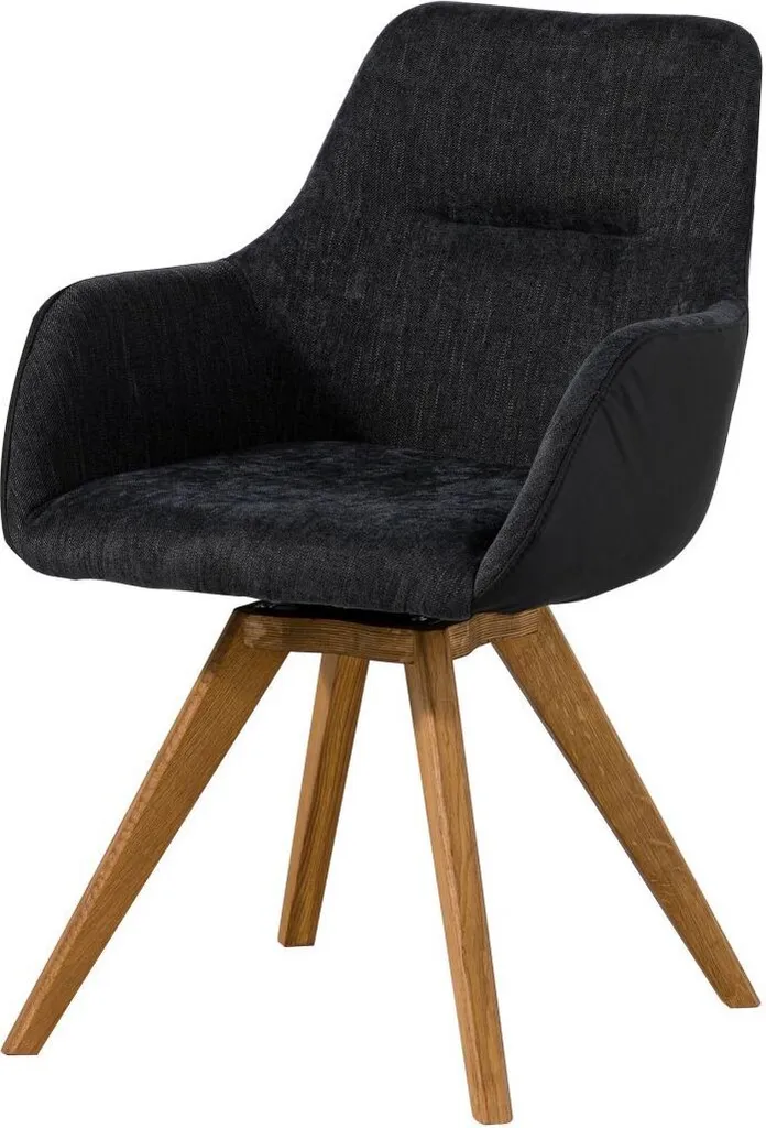 Chaise pivotante en chêne sauvage huilé TACOMA #11 design industriel
